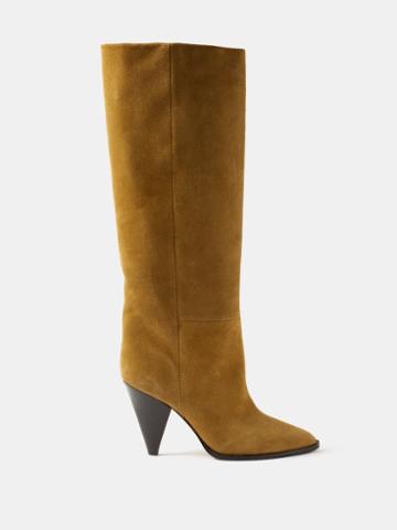 Isabel Marant - Ririo 90 Suede Knee-high Boots - Womens - Taupe