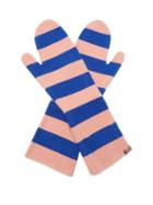 Extreme Cashmere - Nina Striped Cashmere Mittens - Womens - Pink Multi