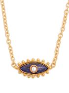Sylvia Toledano Evil Eye Lapis Lazuli Pearl Necklace