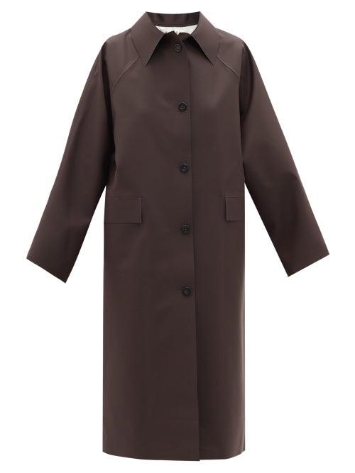 Matchesfashion.com Kassl Editions - Original Below Rubber Trench Coat - Womens - Dark Brown