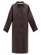 Matchesfashion.com Kassl Editions - Original Below Rubber Trench Coat - Womens - Dark Brown