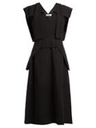 Matchesfashion.com Jil Sander - Overlay Panel Twill Dress - Womens - Black