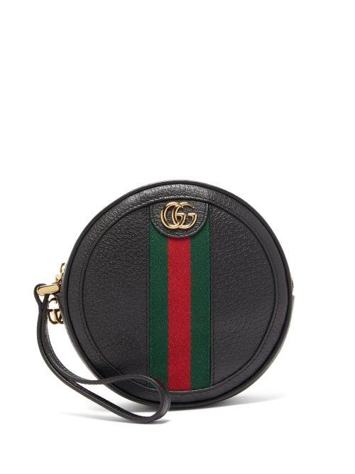 Matchesfashion.com Gucci - Ophidia Leather Wristlet Pouch - Womens - Black
