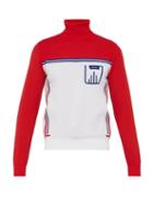 Matchesfashion.com Prada - Stripe Jacquard Roll Neck Sweater - Mens - Red Multi