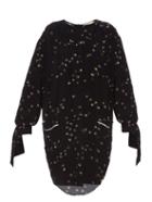 Preen Line Balloon-sleeved Daisy-print Crepe Dress