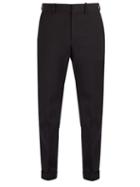 Matchesfashion.com Bottega Veneta - Mid Rise Cotton Blend Chino Trousers - Mens - Black