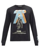 Matchesfashion.com Undercover - Astronaut-print Cotton-jersey Sweatshirt - Mens - Black