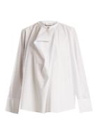 Lemaire Asymmetric-striped Cotton Shirt