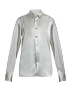 Connolly Point-collar Stretch-silk Satin Shirt