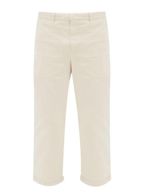 Matchesfashion.com Toogood - The Bricklayer Cropped Cotton-canvas Trousers - Mens - Cream
