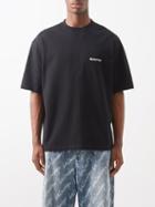 Balenciaga - Bb-corp Cotton-jersey T-shirt - Mens - Black White