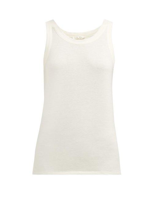 Matchesfashion.com The Row - Frankie Cotton Blend Jersey Tank Top - Womens - Ivory