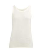 Matchesfashion.com The Row - Frankie Cotton Blend Jersey Tank Top - Womens - Ivory