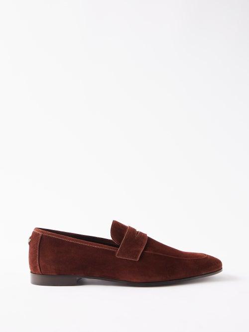 Bougeotte - Flneur Suede Loafers - Mens - Brown