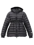 Matchesfashion.com Burberry - Staithes Drawstring-waist Quilted Hooded Jacket - Womens - Black