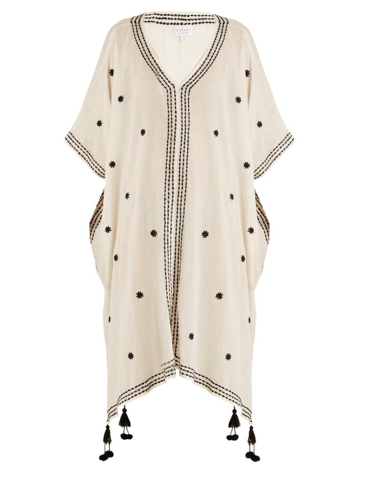 Velvet By Graham & Spencer Aubree Embroidered Cotton-gauze Midi Dress