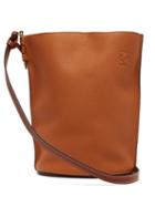 Matchesfashion.com Loewe - Gate Grained Leather Bucket Cross Body Bag - Womens - Tan