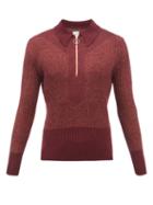 Sasquatchfabrix - Ribbed Wool-blend Polo Shirt - Mens - Burgundy