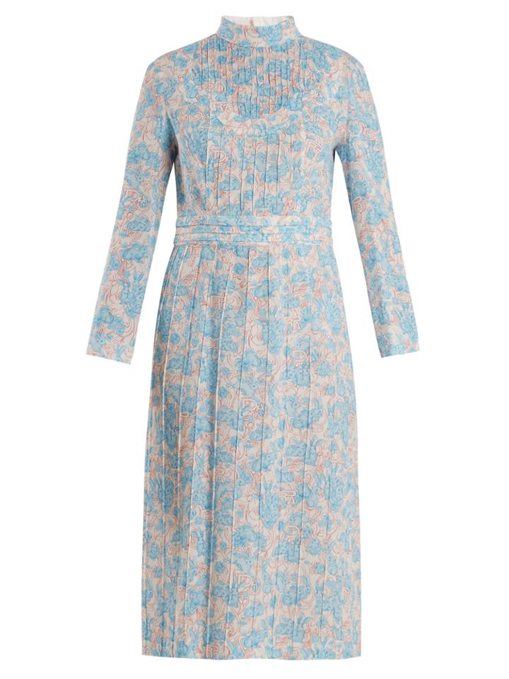 Prada Sable Rabbit-print Dress