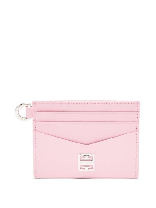 Ladies Accessories Givenchy - 4g Leather Cardholder - Womens - Pink
