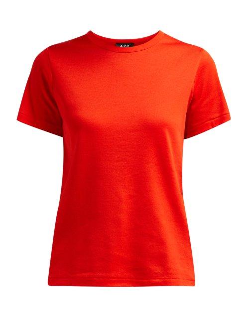 Matchesfashion.com A.p.c. - Short Sleeved Cotton T Shirt - Womens - Red
