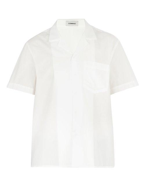 Matchesfashion.com Commas - Camp Collar Cotton Shirt - Mens - White