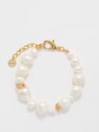 Anita Berisha - Milky Quartz Pearl & 12kt Gold-filled Bracelet - Womens - Pearl