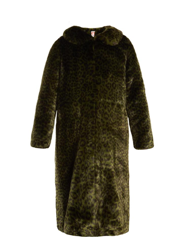 Shrimps Patrick Leopard-print Faux-fur Coat