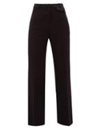 Matchesfashion.com Paco Rabanne - Satin-panelled Wool-blend Tailored Trousers - Womens - Black