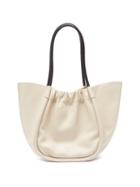 Matchesfashion.com Proenza Schouler - Ruched Large Leather Tote Bag - Womens - Ivory