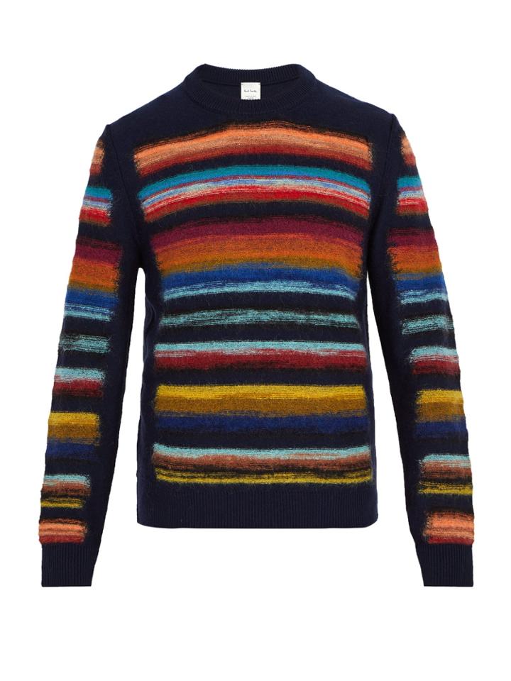 Paul Smith Striped Wool-blend Sweater