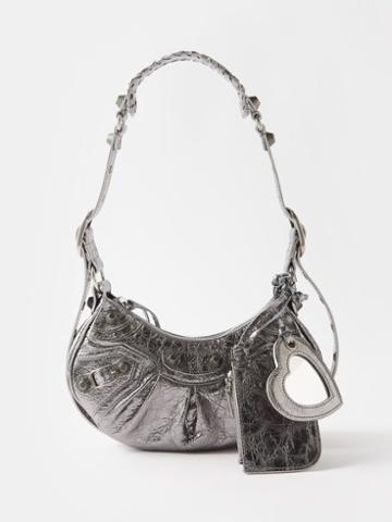 Balenciaga - Le Cagole Xs Leather Shoulder Bag - Womens - Silver