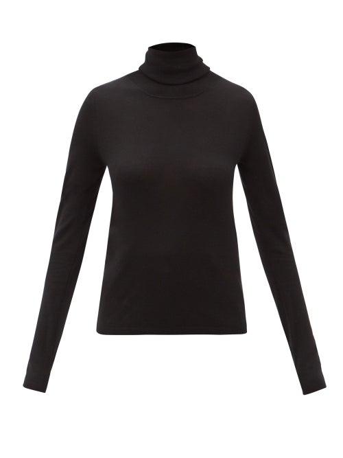 Totme - Roll-neck Wool Sweater - Womens - Black