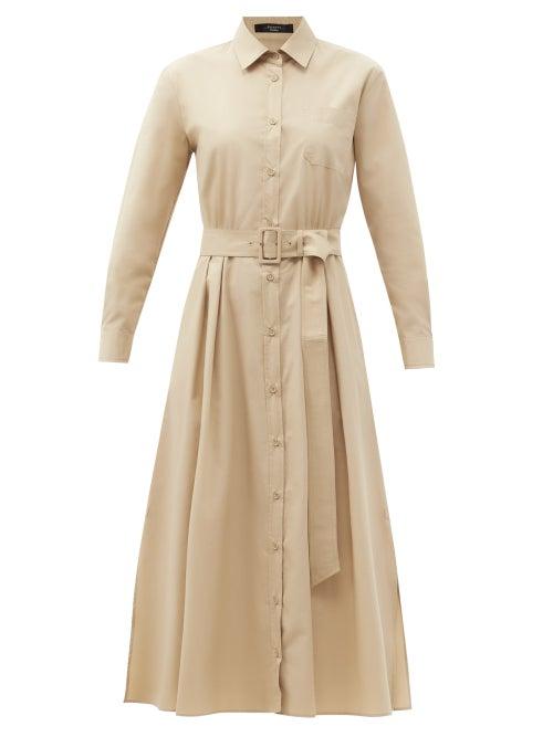 Matchesfashion.com Weekend Max Mara - Favilla Shirt Dress - Womens - Beige