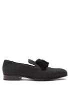 Jimmy Choo Foxley Tassel-embellished Nubuck-leather Loafers