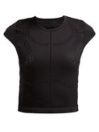 Matchesfashion.com Pepper & Mayne - Saskia Cropped T Shirt - Womens - Black