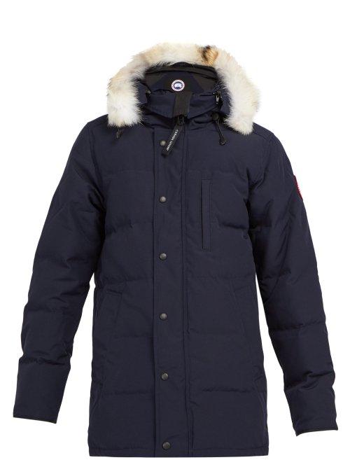 Matchesfashion.com Canada Goose - Carson Quilted Down Hooded Parka - Mens - Blue