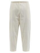 Matchesfashion.com 11.11 / Eleven Eleven - Cropped Cotton Tapered Trousers - Mens - Cream