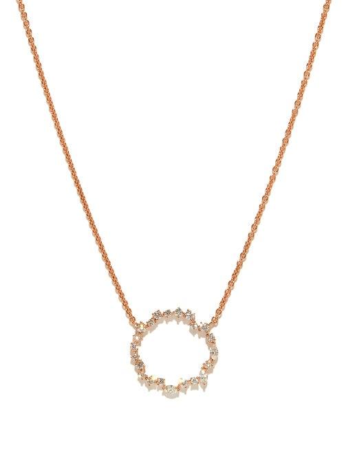 Matchesfashion.com Rosa De La Cruz - Cascade Eternity Diamond & 18kt Rose-gold Necklace - Womens - Rose Gold