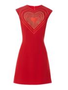 Christopher Kane Love Heart Crepe Mini Dress