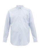 Matchesfashion.com Comme Des Garons Shirt - Forever Pinstripe Cotton Oxford Shirt - Mens - Blue