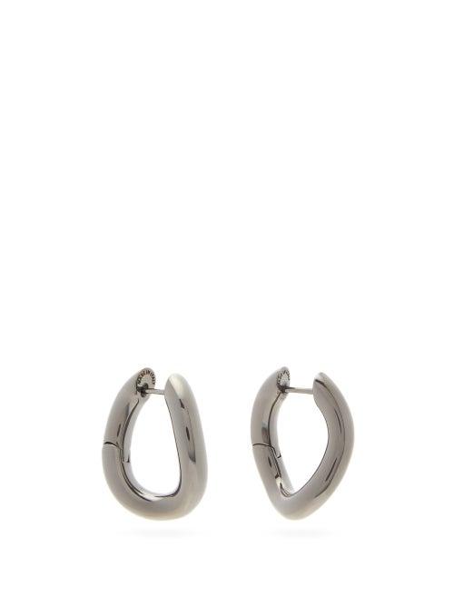 Matchesfashion.com Balenciaga - Loop Xs Hoop Earrings - Womens - Silver