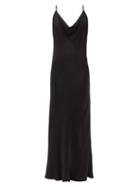 Matchesfashion.com Dodo Bar Or - Shila Scooped-back Satin Dress - Womens - Black
