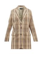 Matchesfashion.com Joseph - Madras-check Double-breasted Canvas Jacket - Womens - Beige Multi