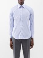 Thom Sweeney - Striped Cotton-poplin Shirt - Mens - Blue Multi