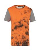 Matchesfashion.com Helmut Lang - Tie Dye Logo Print Cotton T Shirt - Mens - Orange Multi