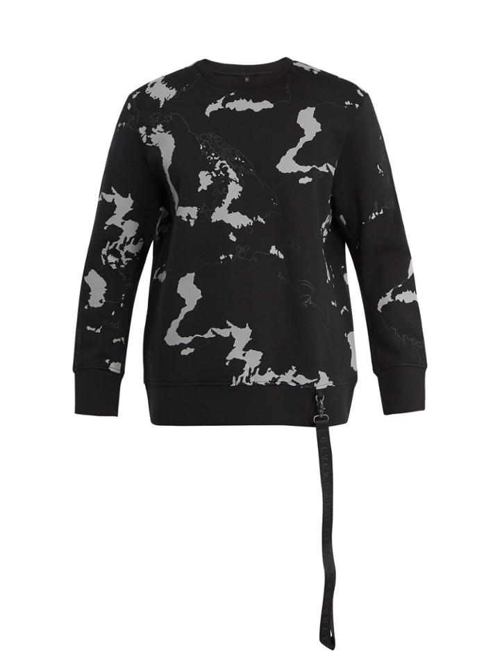 Blackbarrett By Neil Barrett Globe-print Jersey Sweatshirt