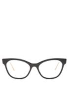 Matchesfashion.com Gucci - Gg Hardware Tortoiseshell Cat Eye Acetate Glasses - Womens - Black