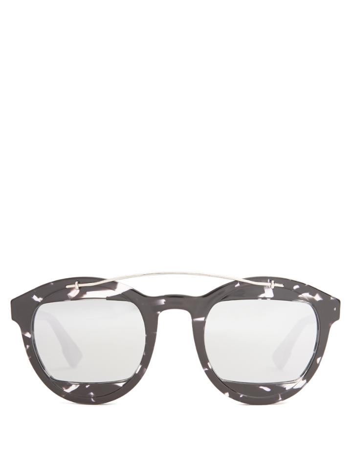 Dior Mania Split Round-frame Acetate Sunglasses