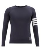 Thom Browne - Four-bar Jersey Compression Top - Mens - Navy
